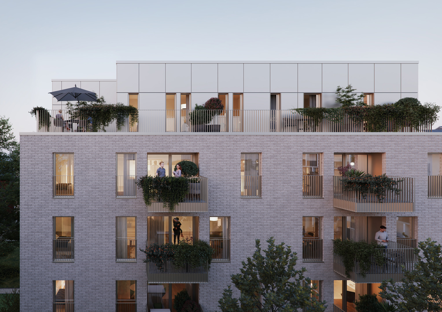 Vue aérienne des appartements Luxembourg